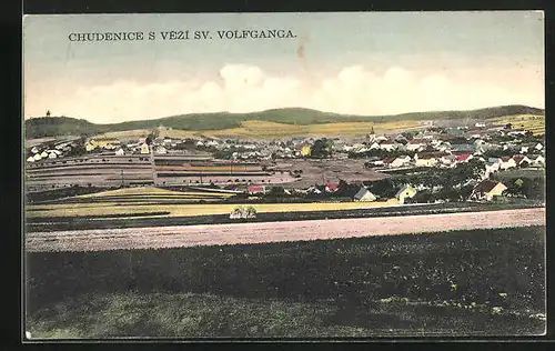 AK Chudenice s vezi sv. Volfganga, Panorama