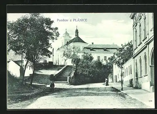 AK Plánice, Gruss aus der Stadt