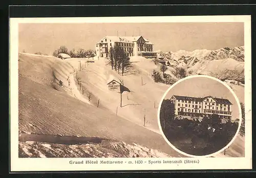 AK Mottarone, Grand Hotel im Winter
