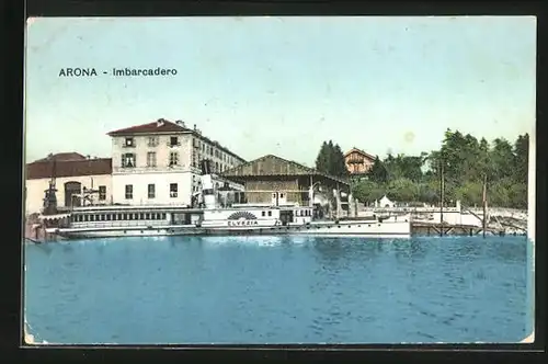 AK Arona, Imbarcadero, Dampfschiff Elvezia