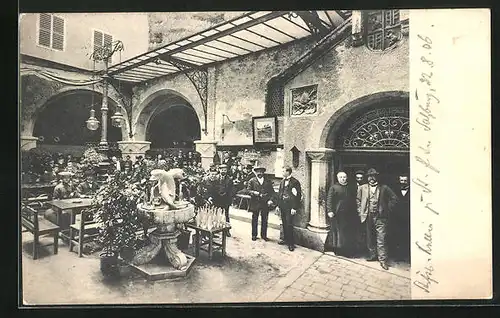 AK Salzburg, Gruppenfoto vor dem Restaurant St. Peter