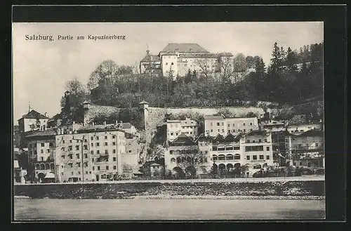AK Salzburg, Flusspartie am Kapuzinerberg