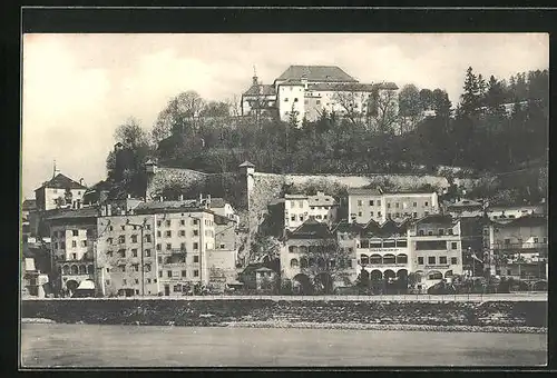 AK Salzburg, Flusspartie mit Kapuziner-Kloster