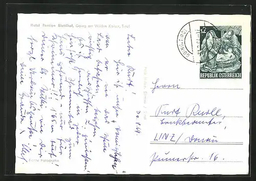 AK Going a. WIlden Kaiser, Hotel Pension Blattlhof