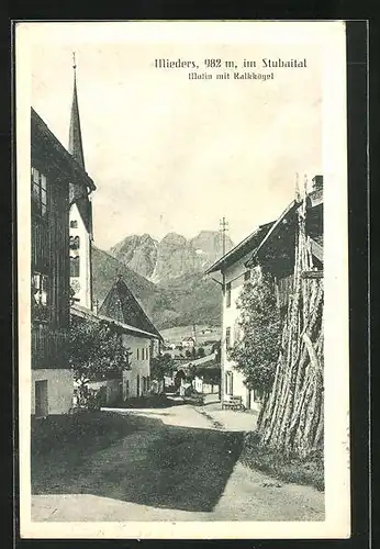 AK Mieders, Motiv mit Kalkkögel