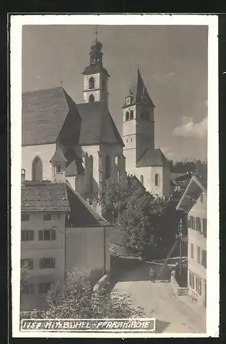 AK Kitzbühel, Strassenpartie an der Pfarrkirche