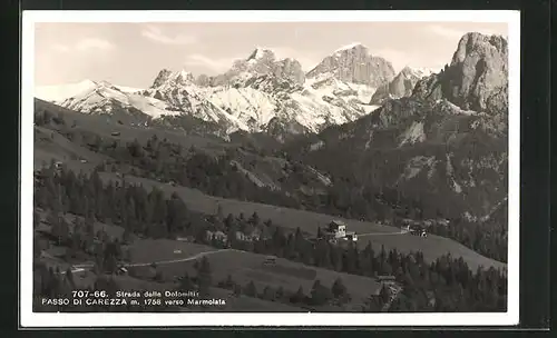 AK Passo di Carezza, Panorama verso Marmolata, Strada delle Dolomiti