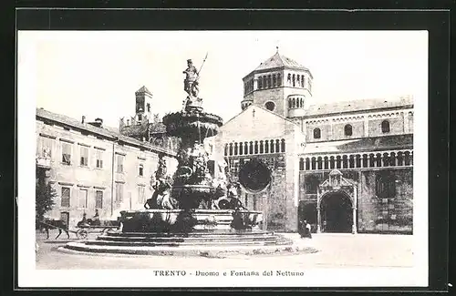 AK Trento, Duomo e Fontana del Nettuno