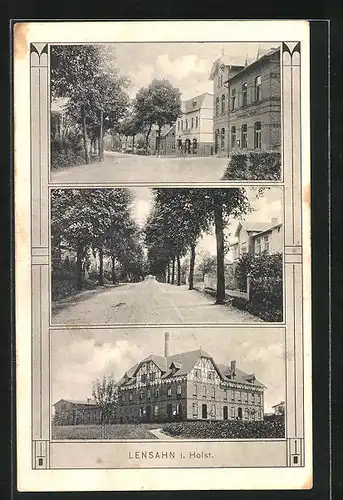 AK Lensahn /Holst., Gebäudeansicht, Strassenpartien