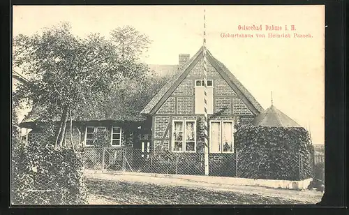 AK Dahme /Holstein, Geburtshaus von Heinrich Paasch