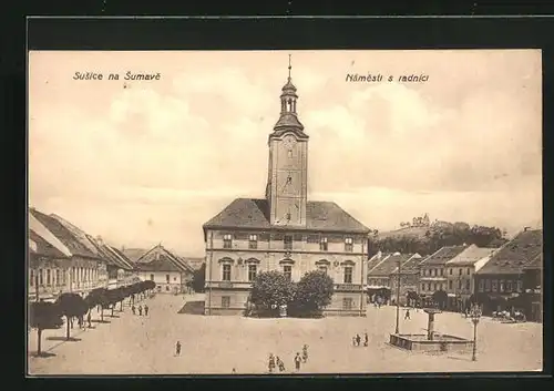 AK Susice /Sumava, Namesti s radnici