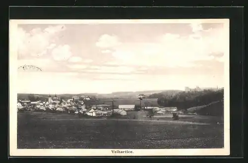 AK Velhartice /Sumava, Panorama im Frühjahr