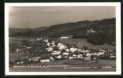 AK Velhartice na Sumava, Se zriceninou hradu, Totalansicht