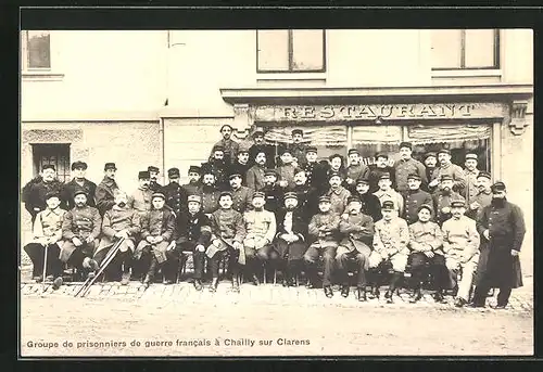 AK Chailly-sur-Clarens, Groupe de prisonniers de guerre francais, Kriegsgefangene