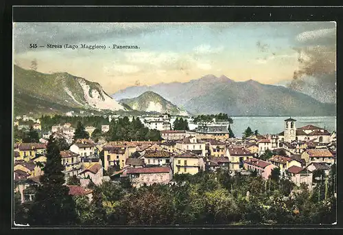 AK Stresa, Panorama mit Ort und Lago Maggiore