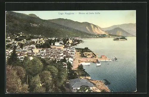 AK Stresa, Ortsansicht mit Isola Bella