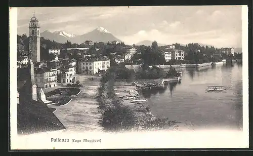 AK Pallanza, Strassenpartie am Ufer des Lago Maggiore