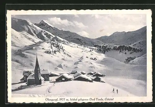 AK Obergurgl, Oetztal mit Kirche im Schnee
