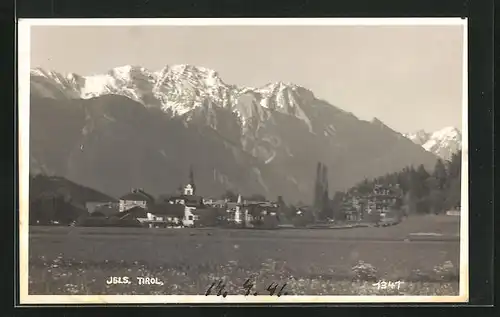 AK Igls, Teilansicht mit Kirche