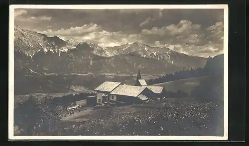 AK Windegg, Talblick im Gebirge