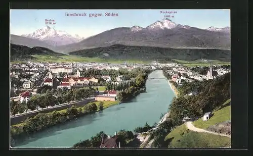 AK Innsbruck, Ortsansicht gen Süden