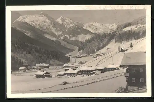 AK Gerlos, Totalansicht im Winter gegen Torhelm