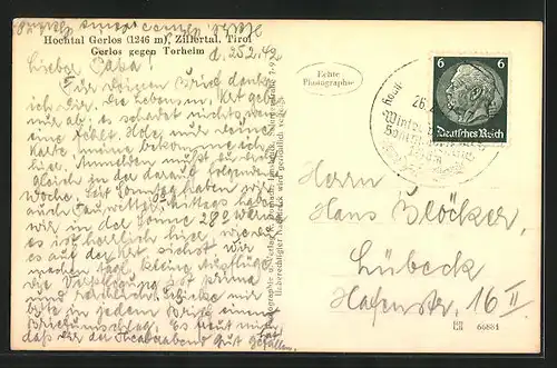 AK Gerlos, Totalansicht im Winter gegen Torhelm