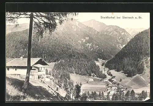 AK Steidlerhof bei Steinbach a. Br., Blick in das Tal