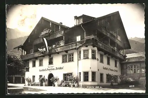 AK Mayrhofen /Tirol, Gasthof Pension Brücke