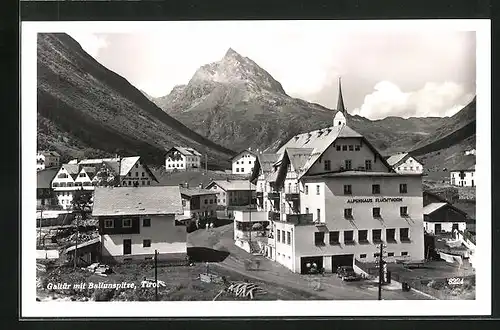 AK Galtür /Tirol, Gasthaus Alpenhaus Fluchthorn mit Ballunspitze