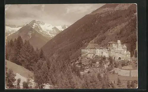 Foto-AK Sand in Taufers, Blick zur Burg