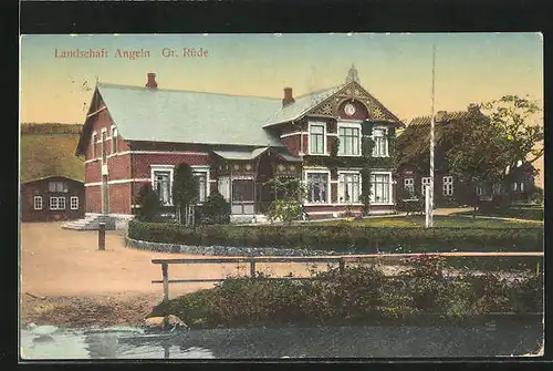 AK Grossrüde, Gutshaus mit Rondell