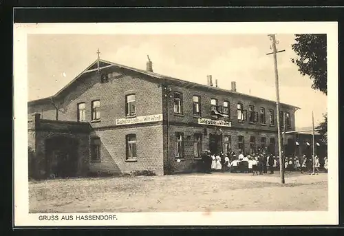 AK Hassendorf, Gasthof zur Linde von Wilh. Wendt