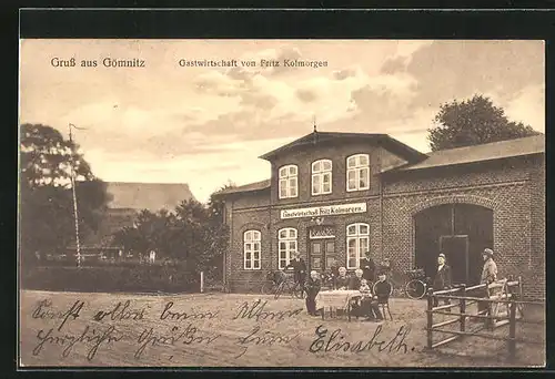 AK Gömnitz, Gasthaus von Fritz Kolmorgen