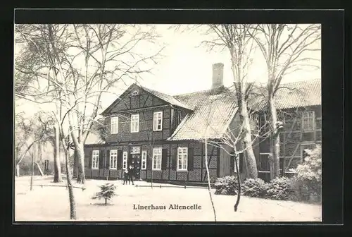 AK Altencelle, Gasthof Linerhaus im Winter