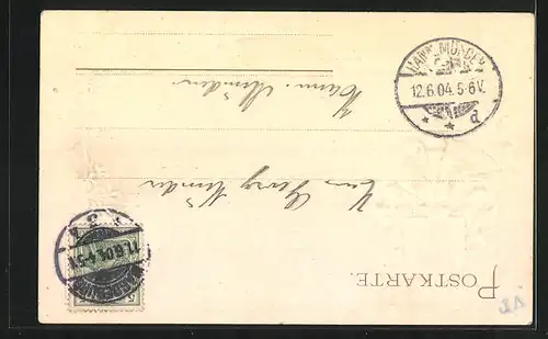 Passepartout-Lithographie Magdeburg, Der Dom, Wappen