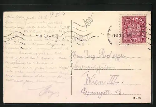 AK Pilsen /Plzen, Blick auf den Ringplatz