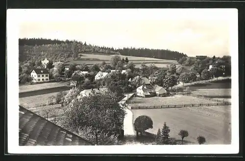 AK Ceská Kubice, Ortsansicht aus der Vogelschau