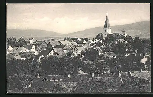 AK Ober-Neuern /Böhmerwald, Ortsansicht mit Kirche