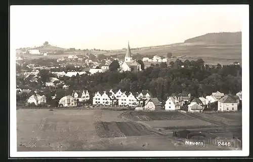 AK Neuern /Böhmerwald, Gesamtansicht über Felder mit Kirche