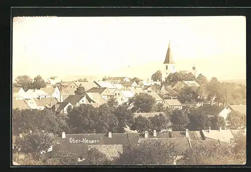 AK Ober-Neuern /Böhmerwald, Teilansicht mit Wohnhäusern und Kirche