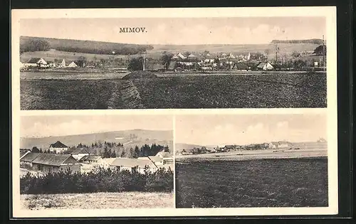 AK Mimov, Teilansicht, Panorama, Ortspartie