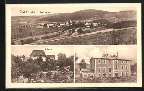 AK Cachrov /Sumava, Panorama, Zamek, Elektrarna