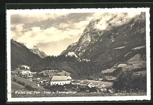 AK Werfen, Teilansicht geg. Pass Lueg u. Tennengebirge