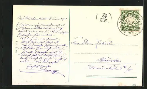 AK Gross-Gmain, Teilansicht mit Kirche