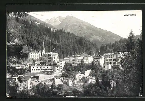 AK Badgastein, Teilansicht mit Kirche