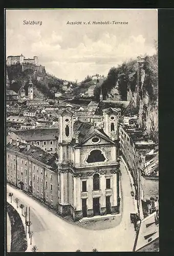 AK Salzburg, Aussicht v. d. Humboldt-Terrasse