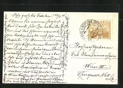 AK St. Aegyd a. N., Teilansicht mit Kirche