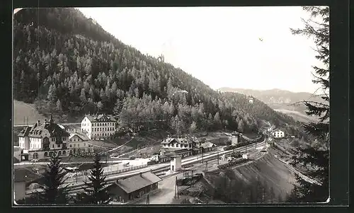 AK Semmering, Hotel Stefanie und Bahnhof
