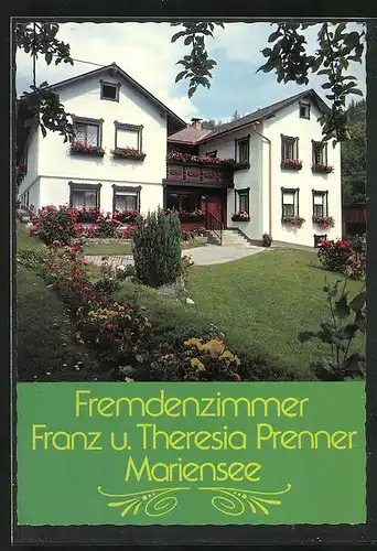 AK Aspang, Hotel von Franz u. Theresia Prenner, Mariensee 23